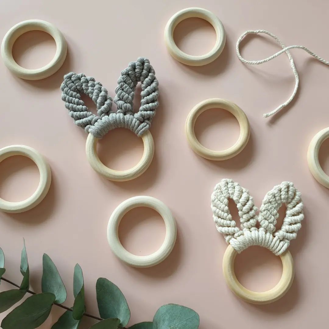 Macrame Wooden Rings – Hive and Gobbler